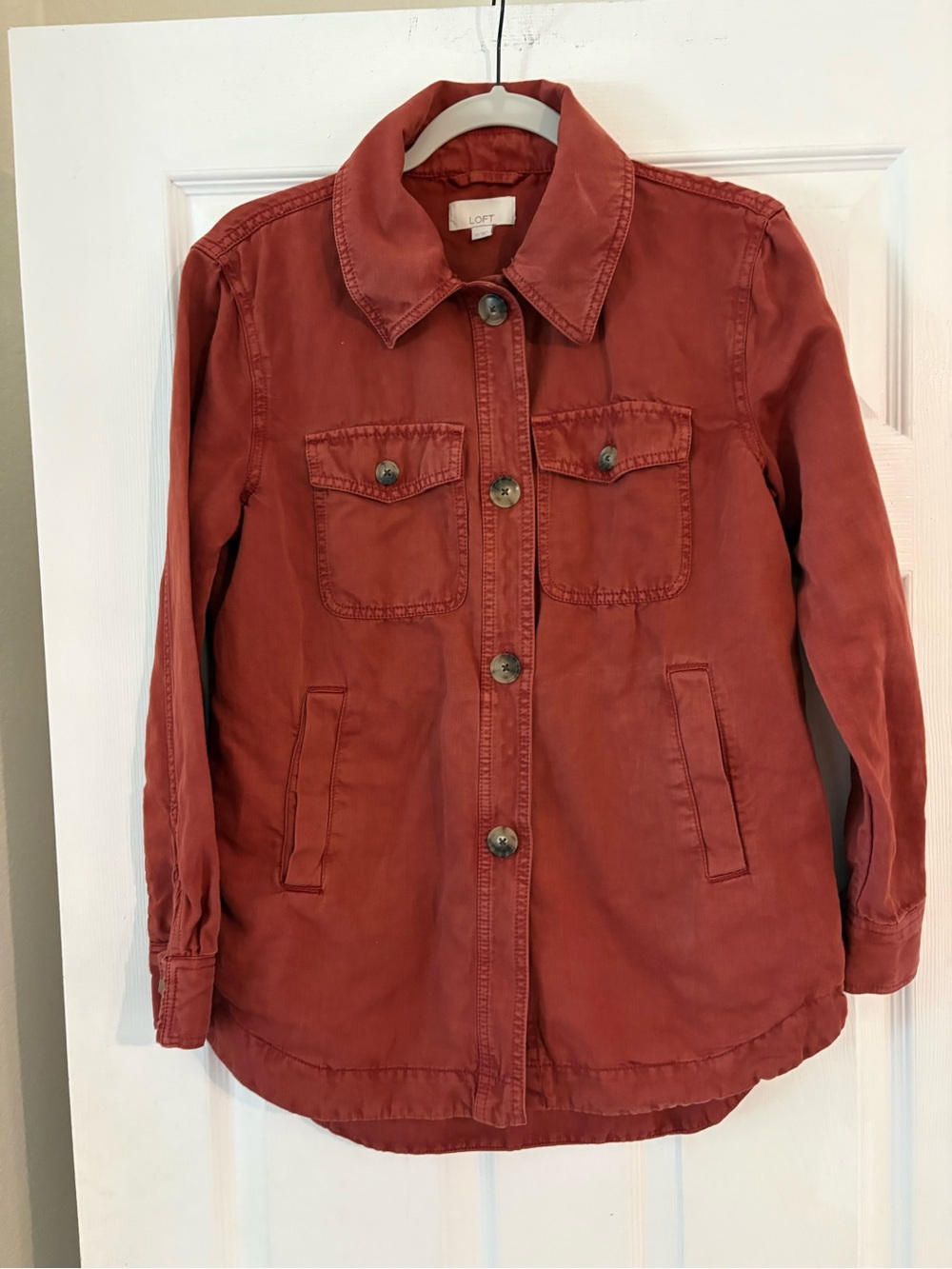 LOFT Women's Rust colored Shirt Jacket, size XS